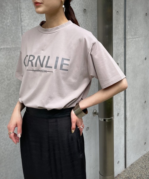 &g'aime(アンジェム)の「【&g’aime】ロゴ×刺繍Tシャツ(Tシャツ/カットソー・レディース・ホワイト/ブラック/グレイッシュベージュ・FREE)」の12枚目の写真