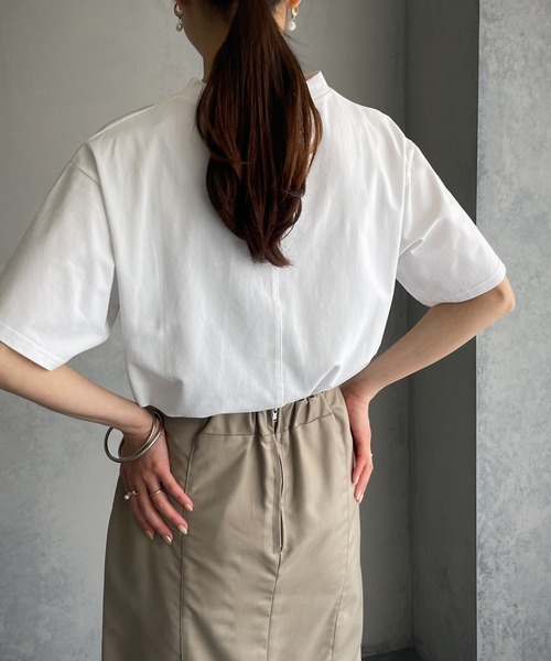 &g'aime(アンジェム)の「【&g’aime】ロゴ×刺繍Tシャツ(Tシャツ/カットソー・レディース・ホワイト/ブラック/グレイッシュベージュ・FREE)」の21枚目の写真