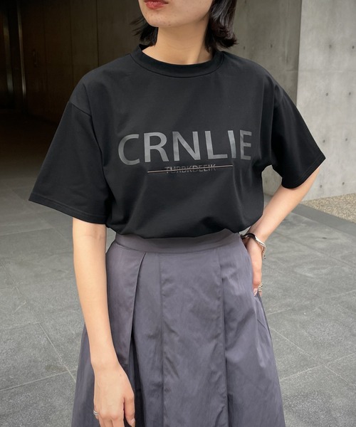 &g'aime(アンジェム)の「【&g’aime】ロゴ×刺繍Tシャツ(Tシャツ/カットソー・レディース・ホワイト/ブラック/グレイッシュベージュ・FREE)」の10枚目の写真