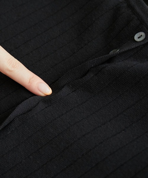 ROPE' PICNIC(ロペピクニック)の「オーガニックコットン袖布帛ニットワンピース(ワンピース・レディース・ブラック/イエロー系その他3/グリーン/ボルドー・38)」の19枚目の写真