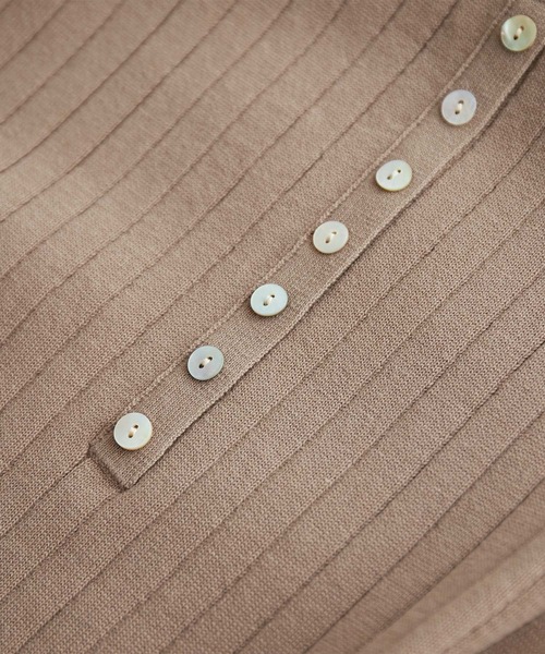 ROPE' PICNIC(ロペピクニック)の「オーガニックコットン袖布帛ニットワンピース(ワンピース・レディース・ブラック/イエロー系その他3/グリーン/ボルドー・38)」の9枚目の写真