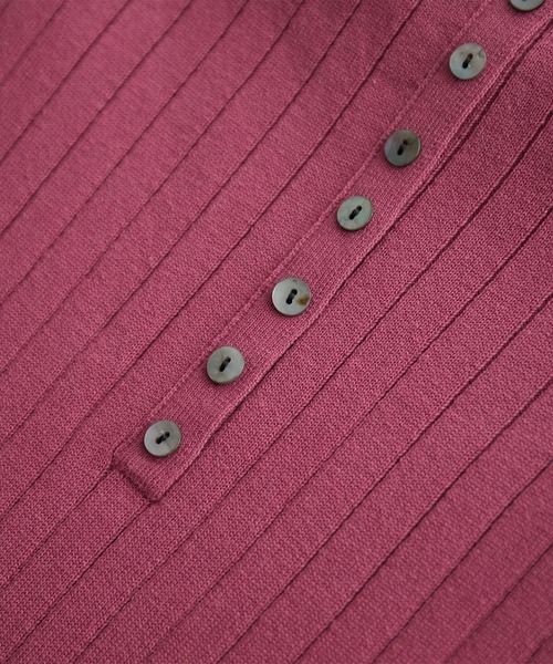 ROPE' PICNIC(ロペピクニック)の「オーガニックコットン袖布帛ニットワンピース(ワンピース・レディース・ブラック/イエロー系その他3/グリーン/ボルドー・38)」の20枚目の写真