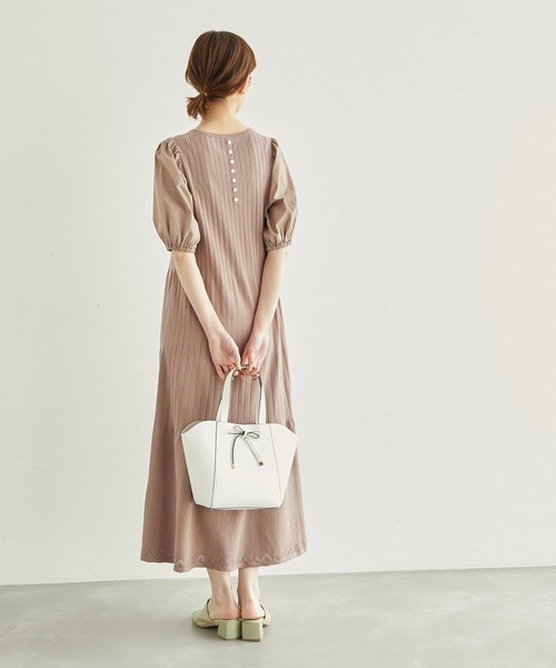 祝開店！大放出セール開催中 ROPE' PICNIC（ロペピクニック）の「オーガニックコットン袖布帛 ワンピース
