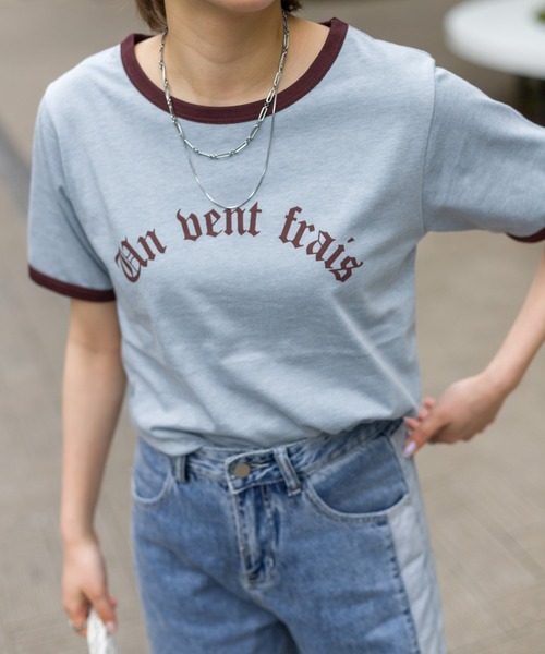 SpRay(スプレイ)の「オールドロゴリンガーTシャツ(Tシャツ/カットソー・レディース・オフホワイト/イエロー/ブルー/アイボリー/オートミール・FREE)」の11枚目の写真