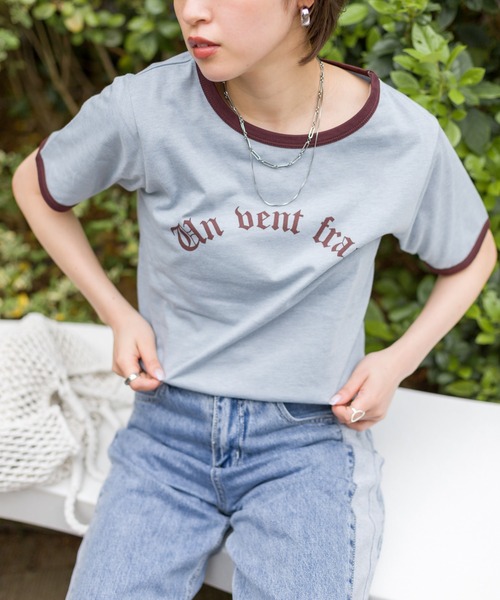 SpRay(スプレイ)の「オールドロゴリンガーTシャツ(Tシャツ/カットソー・レディース・オフホワイト/イエロー/ブルー/アイボリー/オートミール・FREE)」の14枚目の写真
