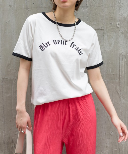 SpRay(スプレイ)の「オールドロゴリンガーTシャツ(Tシャツ/カットソー・レディース・オフホワイト/イエロー/ブルー/アイボリー/オートミール・FREE)」の15枚目の写真