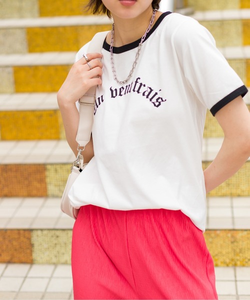 SpRay(スプレイ)の「オールドロゴリンガーTシャツ(Tシャツ/カットソー・レディース・オフホワイト/イエロー/ブルー/アイボリー/オートミール・FREE)」の17枚目の写真