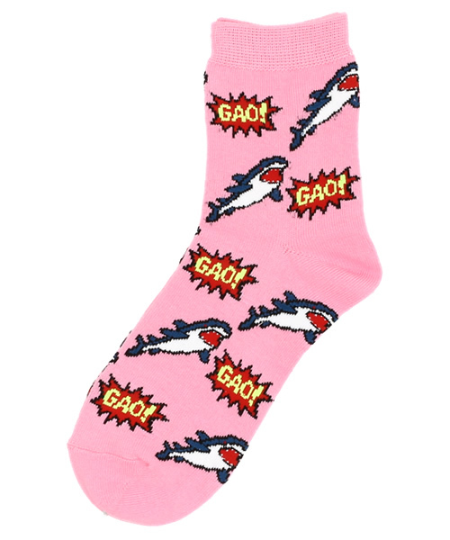 WEGO（ウィゴー）の「WEGO/ジョーズソックス（ソックス/靴下・レディース・ホワイト/ブラック/ブルー/ピンク・FREE）」の4枚目の写真