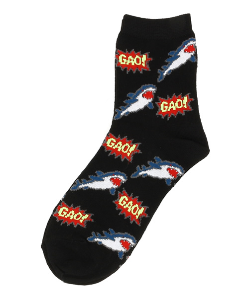 WEGO（ウィゴー）の「WEGO/ジョーズソックス（ソックス/靴下・レディース・ホワイト/ブラック/ブルー/ピンク・FREE）」の2枚目の写真