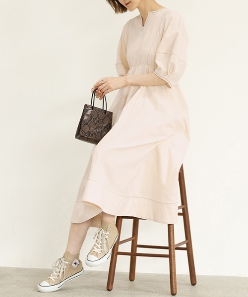 GeeRA(ジーラ)の「前後2WAYランタンスリーブフレアーワンピース(ワンピース・レディース・ネイビー/アイボリー/ブルー・MEDIUM/LARGE/X-LARGE)」の11枚目の写真