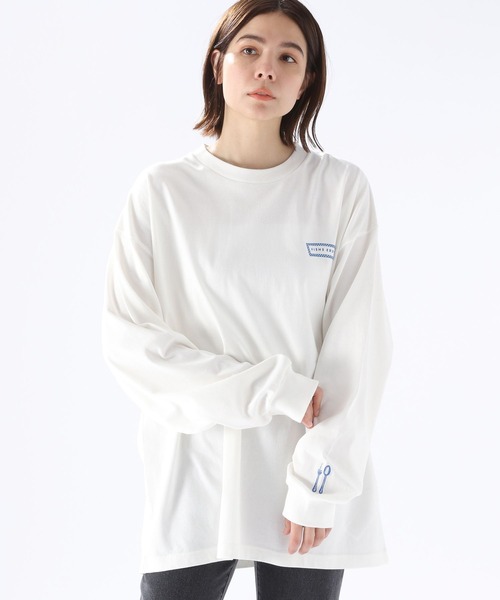 Fishs Eddy（フィッシュエディ）の「[Fishs Eddy(フィッシュエディ)]バックプリントロンT（Tシャツ/カットソー・レディース・ネイビー/オフホワイト・LARGE/MEDIUM）」の15枚目の写真