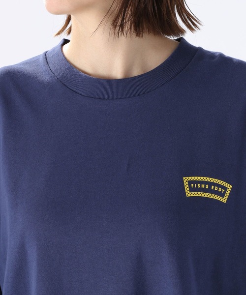 Fishs Eddy（フィッシュエディ）の「[Fishs Eddy(フィッシュエディ)]バックプリントロンT（Tシャツ/カットソー・レディース・ネイビー/オフホワイト・LARGE/MEDIUM）」の7枚目の写真