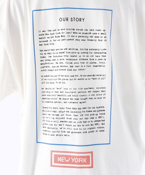 Fishs Eddy（フィッシュエディ）の「[Fishs Eddy(フィッシュエディ)]バックプリントロンT（Tシャツ/カットソー・レディース・ネイビー/オフホワイト・LARGE/MEDIUM）」の14枚目の写真