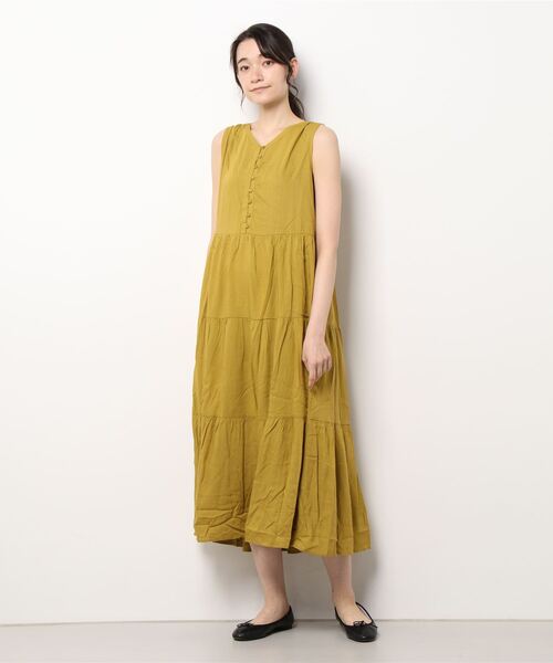 Te chichi TERRASSE(テチチテラス)の「ティアードワンピース(ワンピース・レディース・イエロー/グリーン/ブラック・フリ-)」の6枚目の写真