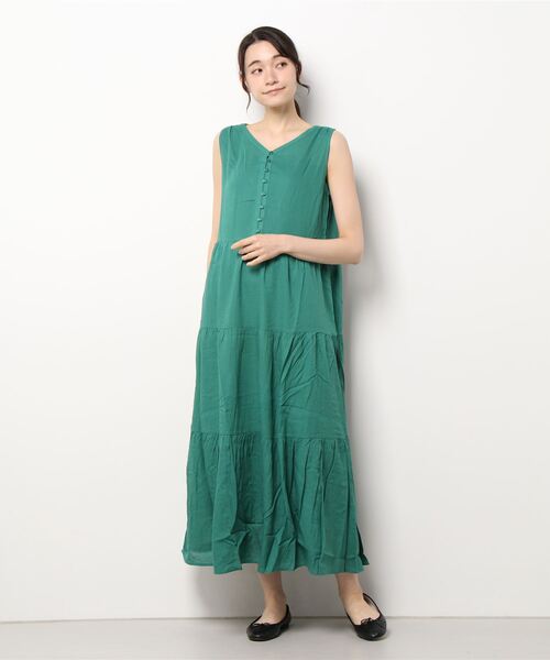 Te chichi TERRASSE(テチチテラス)の「ティアードワンピース(ワンピース・レディース・イエロー/グリーン/ブラック・フリ-)」の7枚目の写真