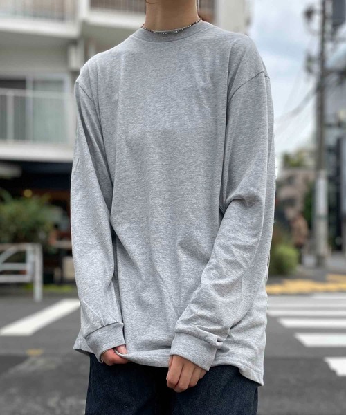 Printstar（プリントスター）の「Printstar / 5.6オンス ヘビーウェイトLS-Tシャツ（+リブ） / 00110-CLL（Tシャツ/カットソー・レディース・ホワイト/ブラック/ネイビー/グレー/カーキ/アイボリー・SMALL/MEDIUM/LARGE/X-LARGE/XX-LARGE/X-SMALL）」の3枚目の写真
