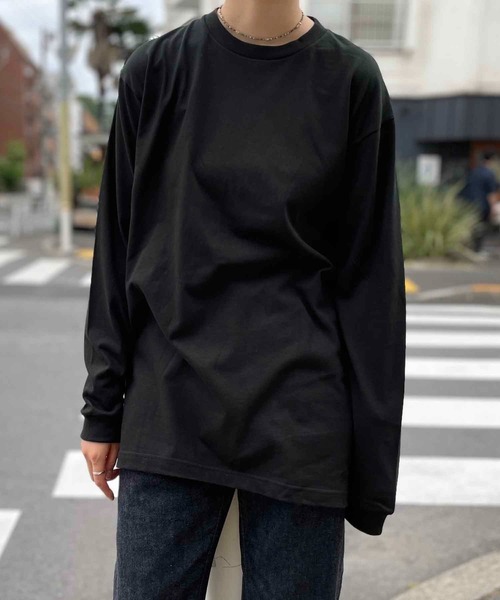 Printstar（プリントスター）の「Printstar / 5.6オンス ヘビーウェイトLS-Tシャツ（+リブ） / 00110-CLL（Tシャツ/カットソー・レディース・ホワイト/ブラック/ネイビー/グレー/カーキ/アイボリー・SMALL/MEDIUM/LARGE/X-LARGE/XX-LARGE/X-SMALL）」の18枚目の写真