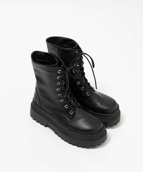 WEGO(ウィゴー)の「★WEGO/レースアップショートブーツ(ブーツ・レディース・ブラック・LARGE/MEDIUM)」の3枚目の写真