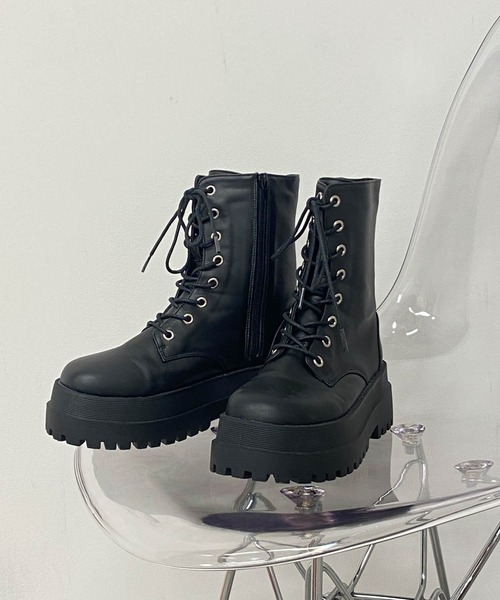 WEGO(ウィゴー)の「★WEGO/レースアップショートブーツ(ブーツ・レディース・ブラック・LARGE/MEDIUM)」の10枚目の写真