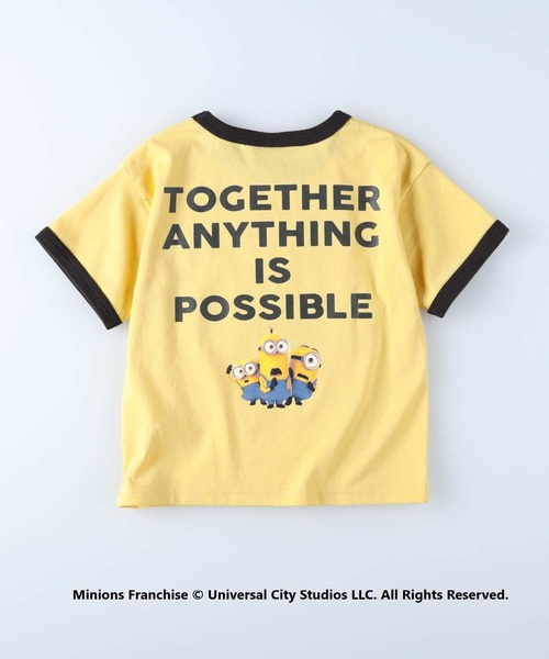 Right-on(ライトオン)の「リンガーTシャツ「ミニオン」(Tシャツ/カットソー・キッズ・ベージュ/イエロー/カーキブラウン/ブラック・140/120/130/105/150)」の9枚目の写真