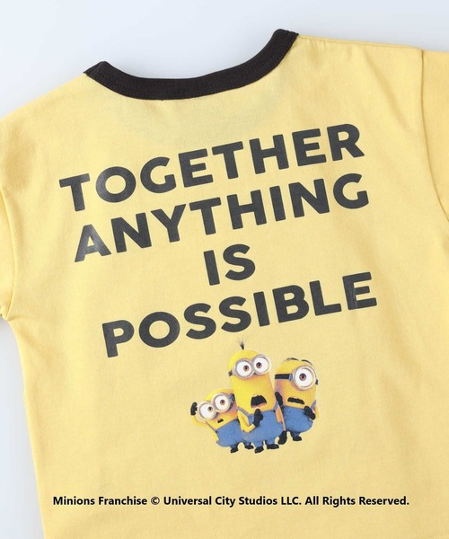 Right-on(ライトオン)の「リンガーTシャツ「ミニオン」(Tシャツ/カットソー・キッズ・ベージュ/イエロー/カーキブラウン/ブラック・140/120/130/105/150)」の10枚目の写真