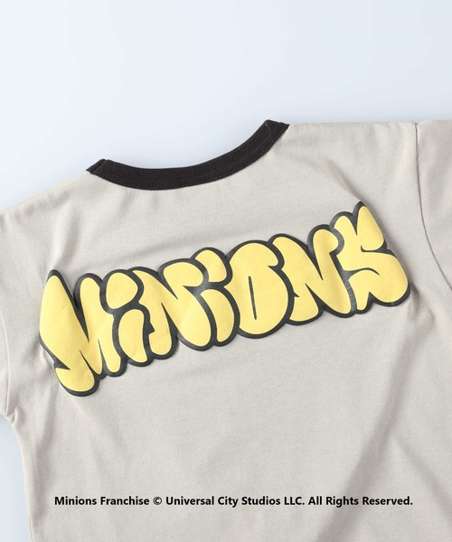 Right-on(ライトオン)の「リンガーTシャツ「ミニオン」(Tシャツ/カットソー・キッズ・ベージュ/イエロー/カーキブラウン/ブラック・140/120/130/105/150)」の14枚目の写真