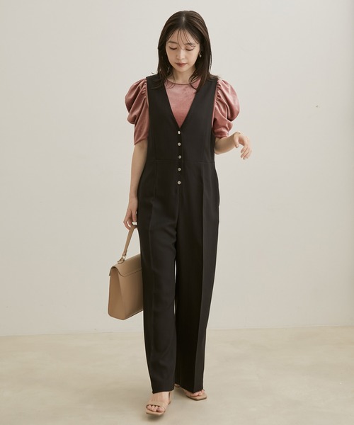 VIS（ビス）の「【洗える】ベロアプルオーバー（Tシャツ/カットソー・レディース・ブラック/ベージュ/ピンク系その他・FREE）」の4枚目の写真