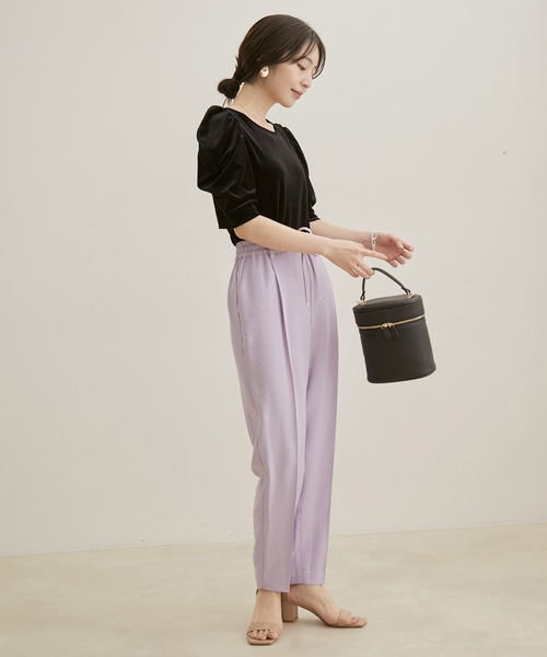 VIS（ビス）の「【洗える】ベロアプルオーバー（Tシャツ/カットソー・レディース・ブラック/ベージュ/ピンク系その他・FREE）」の11枚目の写真