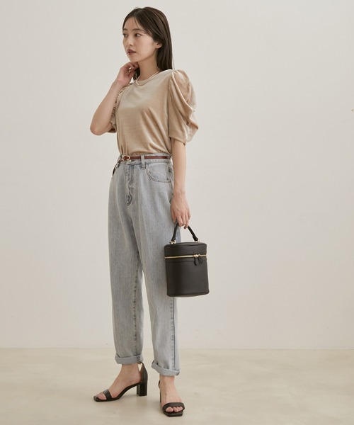 VIS（ビス）の「【洗える】ベロアプルオーバー（Tシャツ/カットソー・レディース・ブラック/ベージュ/ピンク系その他・FREE）」の13枚目の写真