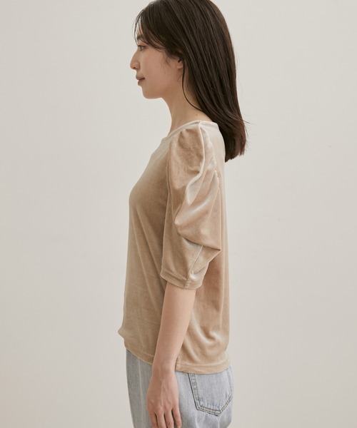 VIS（ビス）の「【洗える】ベロアプルオーバー（Tシャツ/カットソー・レディース・ブラック/ベージュ/ピンク系その他・FREE）」の15枚目の写真