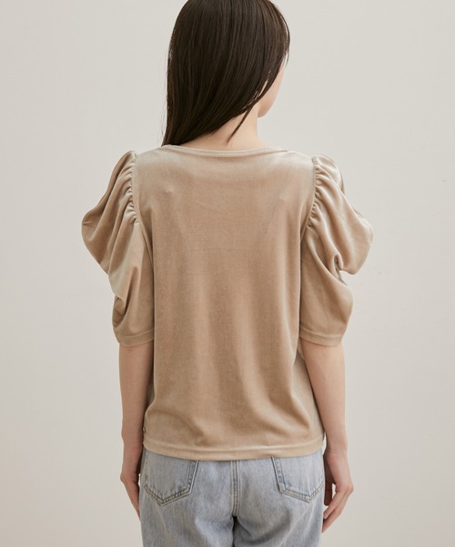 VIS（ビス）の「【洗える】ベロアプルオーバー（Tシャツ/カットソー・レディース・ブラック/ベージュ/ピンク系その他・FREE）」の16枚目の写真