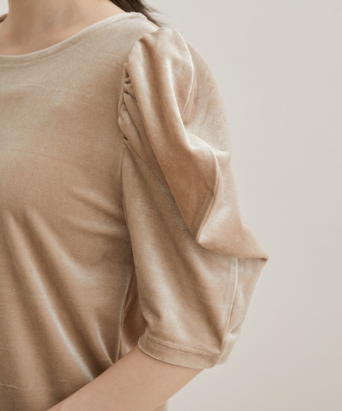 VIS（ビス）の「【洗える】ベロアプルオーバー（Tシャツ/カットソー・レディース・ブラック/ベージュ/ピンク系その他・FREE）」の18枚目の写真