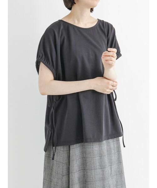 Samansa Mos2 blue(サマンサモスモスブルー)の「ドロストフレンチスリーブプルオーバー(Tシャツ/カットソー・レディース・ブラック/オレンジ/ライトベージュ・フリ-)」の10枚目の写真