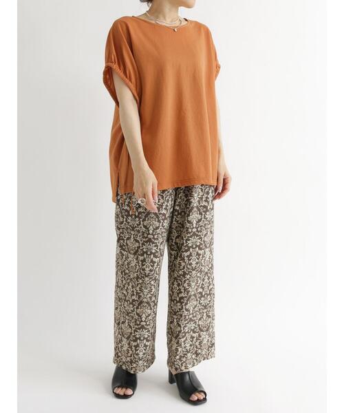 Samansa Mos2 blue(サマンサモスモスブルー)の「ドロストフレンチスリーブプルオーバー(Tシャツ/カットソー・レディース・ブラック/オレンジ/ライトベージュ・フリ-)」の11枚目の写真