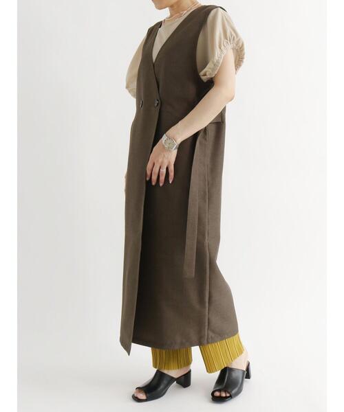 Samansa Mos2 blue(サマンサモスモスブルー)の「ドロストフレンチスリーブプルオーバー(Tシャツ/カットソー・レディース・ブラック/オレンジ/ライトベージュ・フリ-)」の15枚目の写真