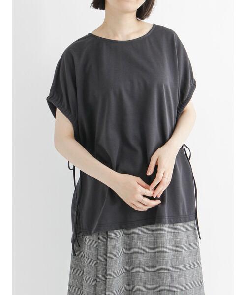 Samansa Mos2 blue(サマンサモスモスブルー)の「ドロストフレンチスリーブプルオーバー(Tシャツ/カットソー・レディース・ブラック/オレンジ/ライトベージュ・フリ-)」の19枚目の写真