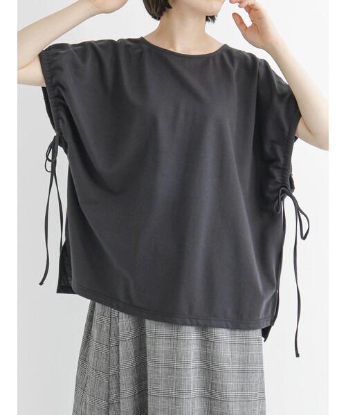 Samansa Mos2 blue(サマンサモスモスブルー)の「ドロストフレンチスリーブプルオーバー(Tシャツ/カットソー・レディース・ブラック/オレンジ/ライトベージュ・フリ-)」の20枚目の写真