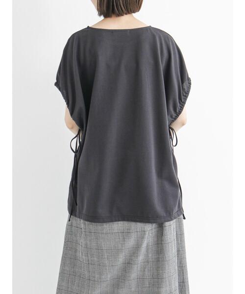 Samansa Mos2 blue(サマンサモスモスブルー)の「ドロストフレンチスリーブプルオーバー(Tシャツ/カットソー・レディース・ブラック/オレンジ/ライトベージュ・フリ-)」の21枚目の写真