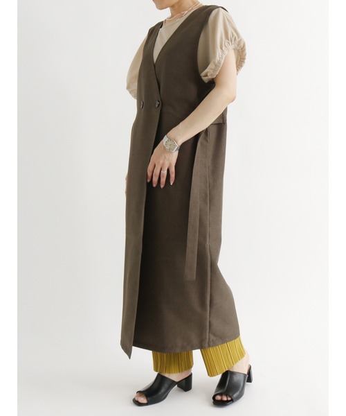 Samansa Mos2 blue(サマンサモスモスブルー)の「ドロストフレンチスリーブプルオーバー(Tシャツ/カットソー・レディース・ブラック/オレンジ/ライトベージュ・フリ-)」の8枚目の写真