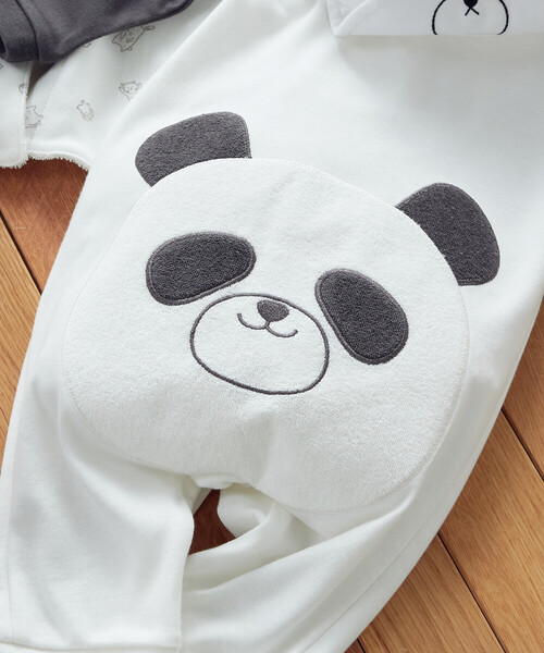 COMME CA ISM(コムサイズム)の「動物柄 ツーウェイオール(50-70cm)(ロンパース・キッズ・ホワイト/ベージュ/ピンク・50-70cm)」の15枚目の写真