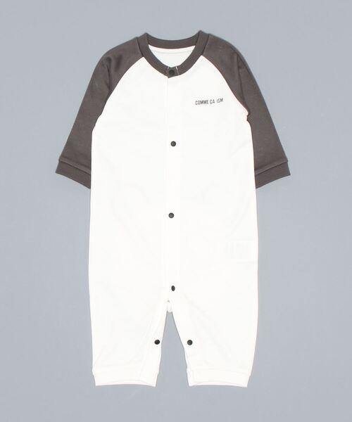 COMME CA ISM(コムサイズム)の「動物柄 ツーウェイオール(50-70cm)(ロンパース・キッズ・ホワイト/ベージュ/ピンク・50-70cm)」の6枚目の写真