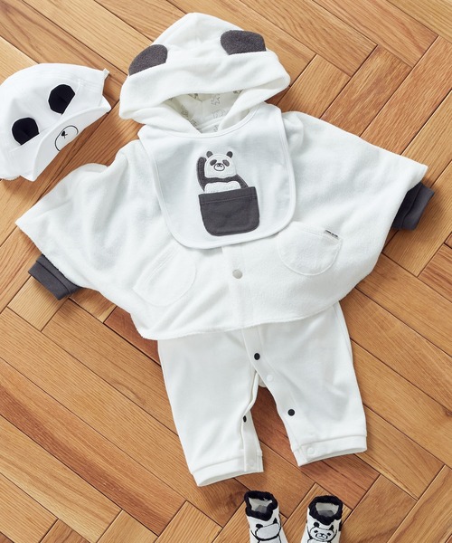 COMME CA ISM(コムサイズム)の「動物柄 ツーウェイオール(50-70cm)(ロンパース・キッズ・ホワイト/ベージュ/ピンク・50-70cm)」の20枚目の写真