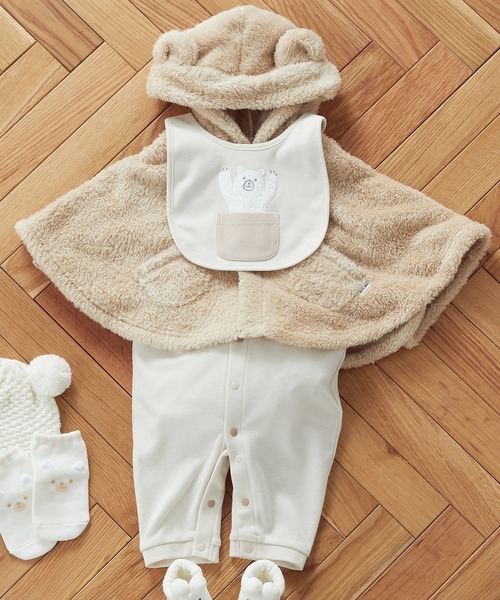 COMME CA ISM(コムサイズム)の「動物柄 ツーウェイオール(50-70cm)(ロンパース・キッズ・ホワイト/ベージュ/ピンク・50-70cm)」の19枚目の写真