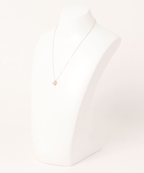 ESTELLE（エステール）の「ダンシングストーン シルバー キュービックジルコニア ハート ネックレス ESTELLE/エステール（ネックレス・レディース・イエロー・45cm）」の6枚目の写真