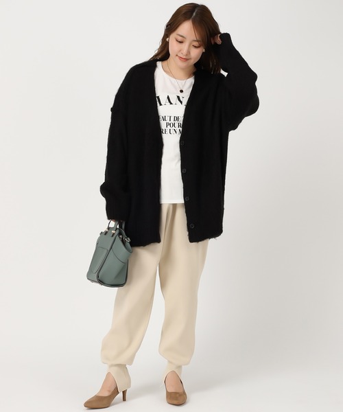 acro（アクロ）の「Vネックシャギー２WAYカーディガン/AC1461（カーディガン/ボレロ・レディース・ブラック/アイボリー/グリーン/オレンジ/パープル・ﾌﾘ-）」の20枚目の写真