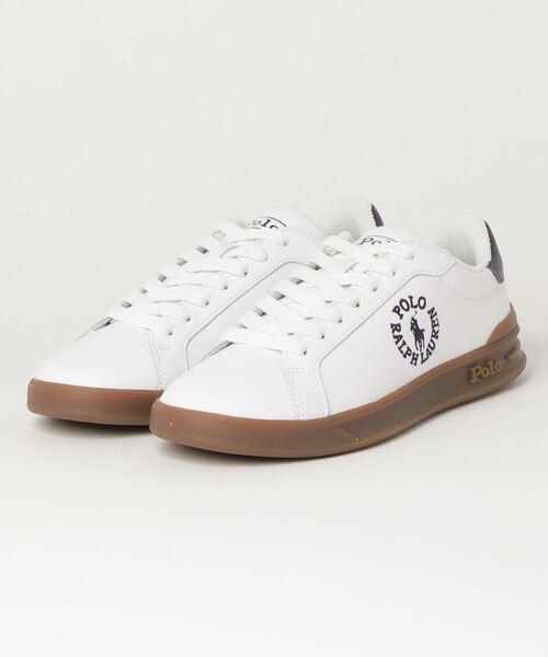 POLO RALPH LAUREN(ポロ ラルフ ローレン)の「ポロ ラルフ ローレン ウィメンズ/HERITAGE COURT ヘリテージコート/スニーカー(スニーカー・レディース・ホワイト×グリーン/ホワイト×ネイビー・50/70/60/40)」の2枚目の写真