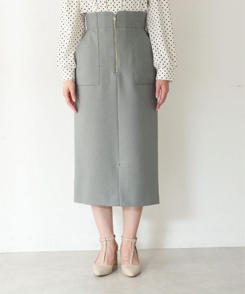 PROPORTION BODY DRESSING(プロポーションボディドレッシング)の「フロントファスナータイトスカート / 1212220905(スカート・レディース・ベージュ系その他/グレー系その他/ベージュ/ライトグリーン・MEDIUM/X-SMALL/SMALL)」の8枚目の写真