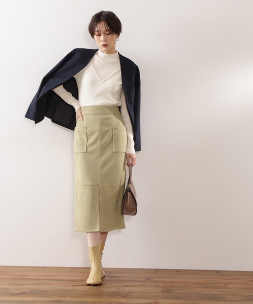 N.（N. Natural Beauty Basic）（エヌエヌナチュラルビューティーベーシック）の「【S Size Line】◆フェイクスウェードタイトスカート（スカート・レディース・グレー/モカ/グリーン/ライトグリーン/ナチュラル/ブルー・SMALL/MEDIUM）」の19枚目の写真