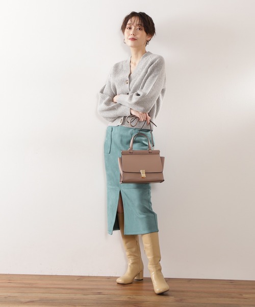 N.（N. Natural Beauty Basic）（エヌエヌナチュラルビューティーベーシック）の「【S Size Line】◆フェイクスウェードタイトスカート（スカート・レディース・グレー/モカ/グリーン/ライトグリーン/ナチュラル/ブルー・SMALL/MEDIUM）」の21枚目の写真