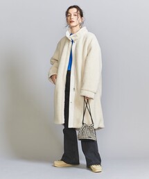 BEAUTY&YOUTH UNITED ARROWS | ボア×ポリエステル フィッシュテール リバーシブル コート -2WAY-(モッズコート)